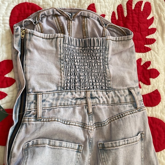 Wild Fable Tube Cargo Denim Jumpsuit in Lavender XS - Picture 9 of 14